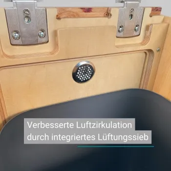 Trelino® Timber L Trenntoilette Korpus: Anthrazit Einsatz: Weiß